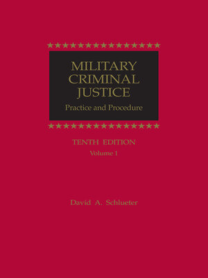 cover image of Military Criminal Justice: Practice and Procedure